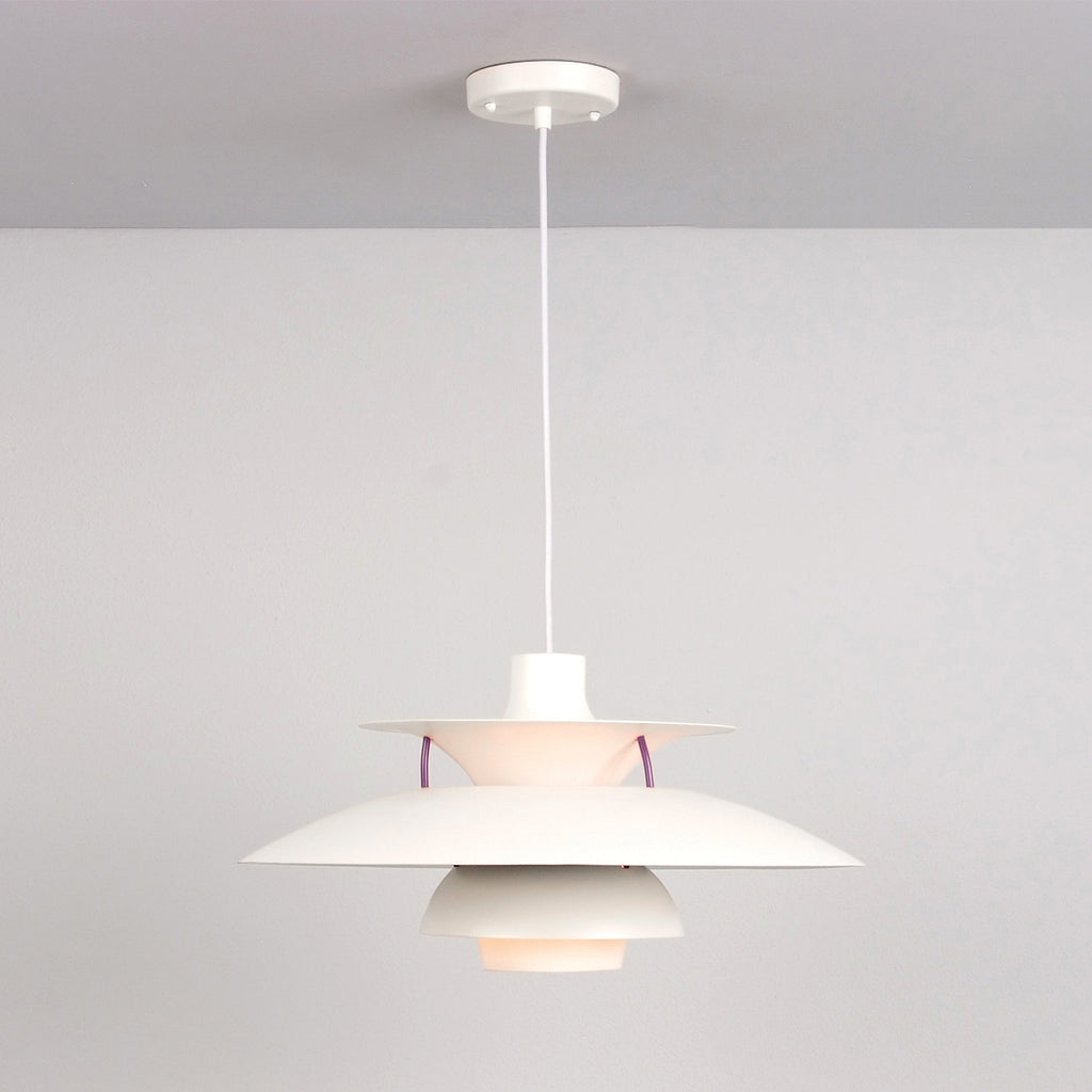 Poul Henningsen Style: Half Dome Pendant - Large White