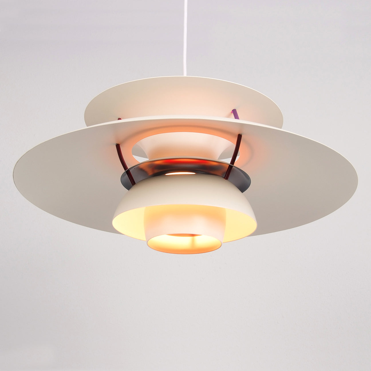 Poul Henningsen Style: Half Dome Pendant - Large White