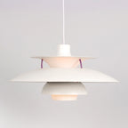 Poul Henningsen Style: Half Dome Pendant - Large White