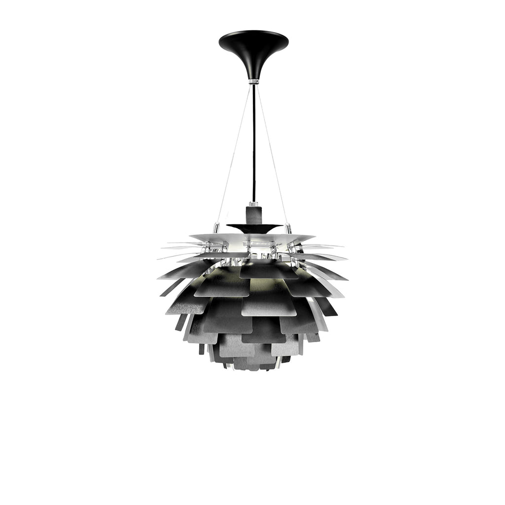 Poul Henningsen Style: Artichoke Chandelier in Black and 3 Sizes
