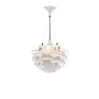 Artichoke Chandelier - White Metal Finish -Poul Henningsen Style - 3 Sizes