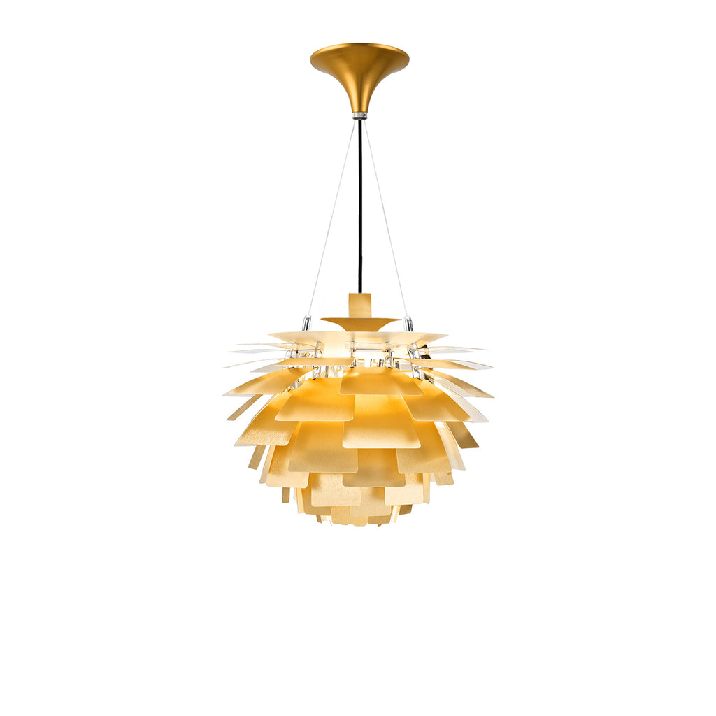 Thistle Chandelier - Brushed Golden Brass - Poul Henningsen Style - 3 Sizes