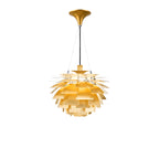 Thistle Chandelier - Brushed Golden Brass - Poul Henningsen Style - 3 Sizes