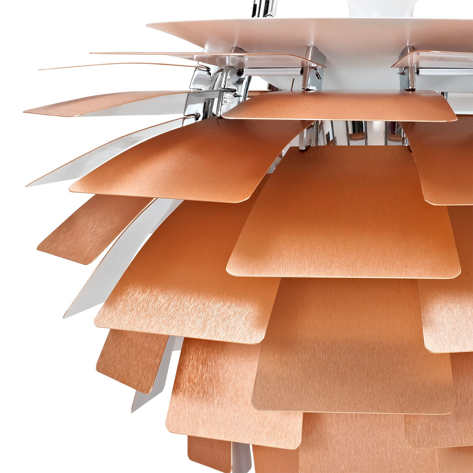 Thistle Chandelier - Brushed Rose Copper - Poul Henningsen Style - 3 Sizes