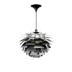 Poul Henningsen Style: Artichoke Chandelier in Black and 3 Sizes