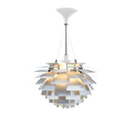 Thistle Chandelier - White Metal Finish -Poul Henningsen Style - 3 Sizes