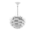 Thistle Chandelier - White Metal Finish -Poul Henningsen Style - 3 Sizes