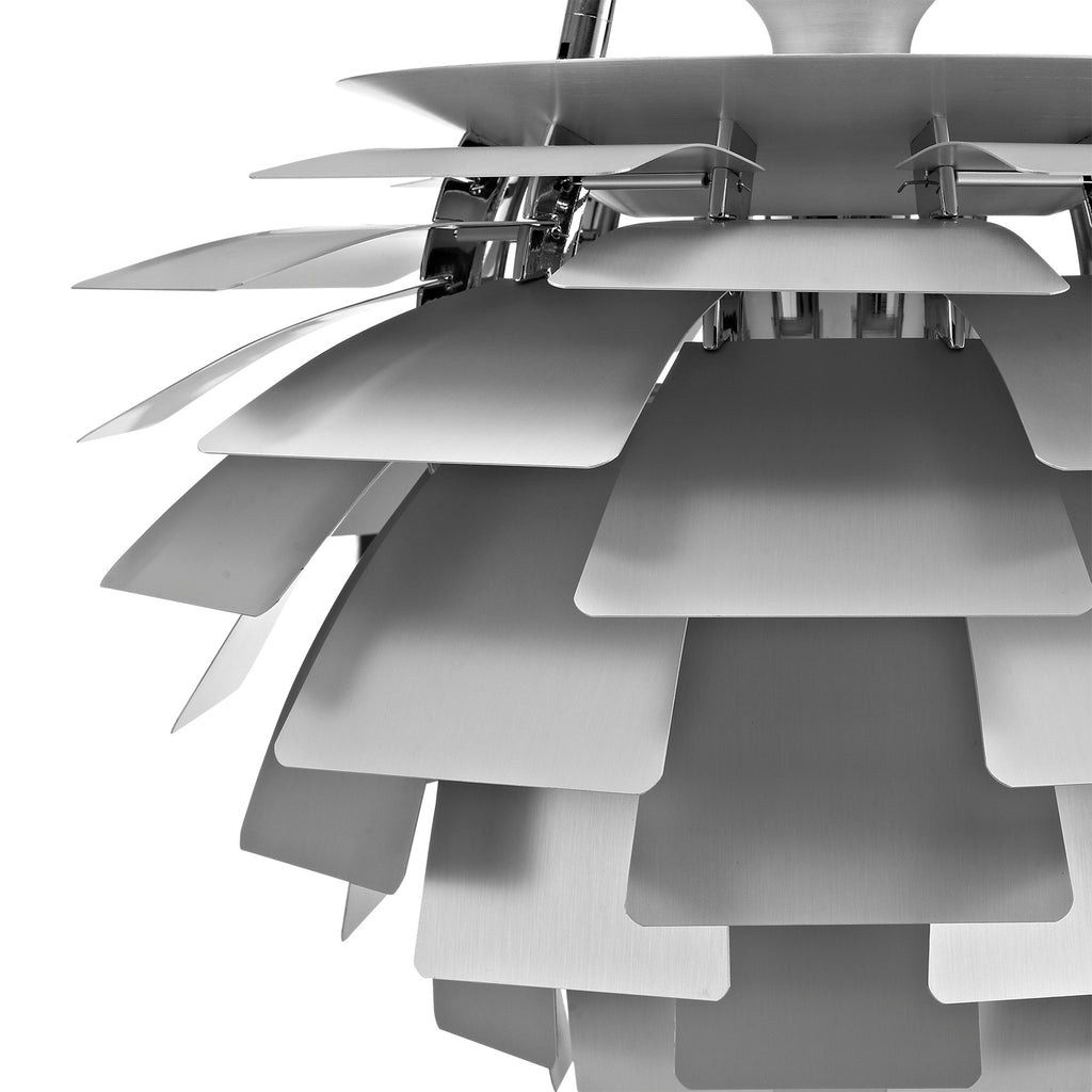 Thistle Chandelier - Brushed Aluminum - Poul Henningsen Style - 3 Sizes