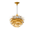 Thistle Chandelier - Brushed Golden Brass - Poul Henningsen Style - 3 Sizes