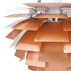 Thistle Chandelier - Brushed Rose Copper - Poul Henningsen Style - 3 Sizes