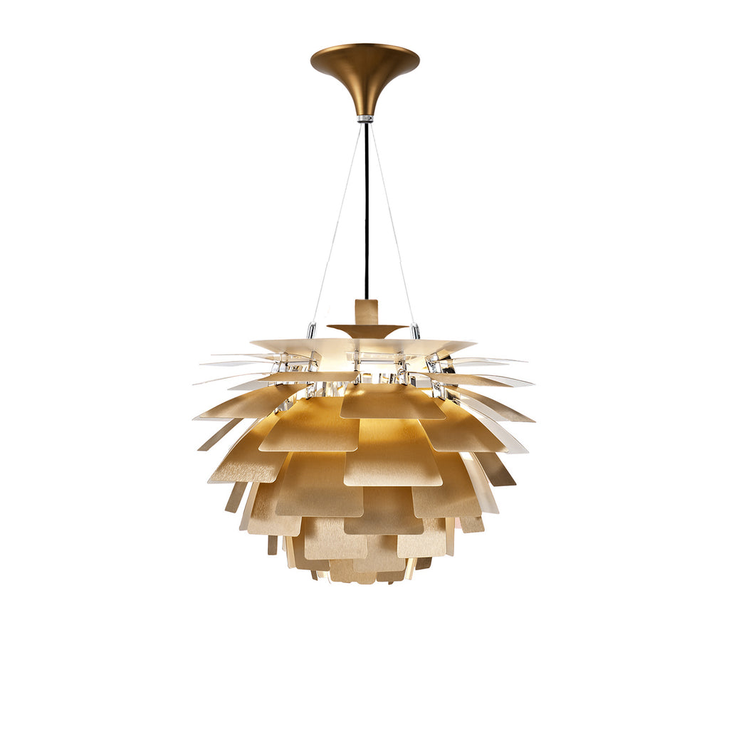 Artichoke Chandelier - Brushed Antique Brass - Poul Henningsen Style - 3 Sizes