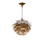 Artichoke Chandelier - Brushed Antique Brass - Poul Henningsen Style - 3 Sizes