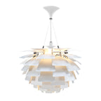 Thistle Chandelier - White Metal Finish -Poul Henningsen Style - 3 Sizes