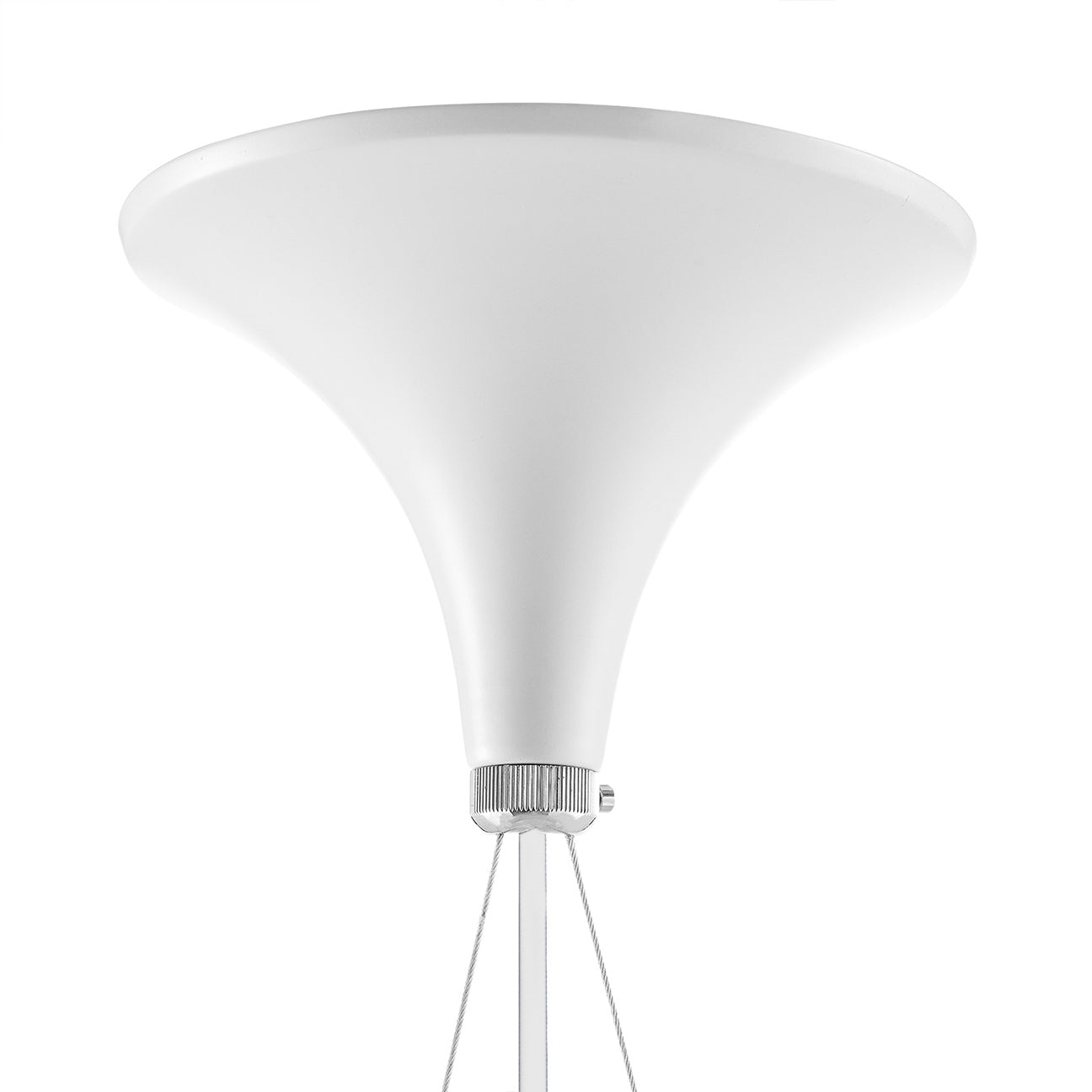 Thistle Chandelier - White Metal Finish -Poul Henningsen Style - 3 Sizes