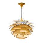Thistle Chandelier - Brushed Golden Brass - Poul Henningsen Style - 3 Sizes