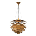 Thistle Chandelier - Brushed Antique Brass - Poul Henningsen Style - 3 Sizes