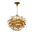 Artichoke Chandelier - Brushed Antique Brass - Poul Henningsen Style - 3 Sizes