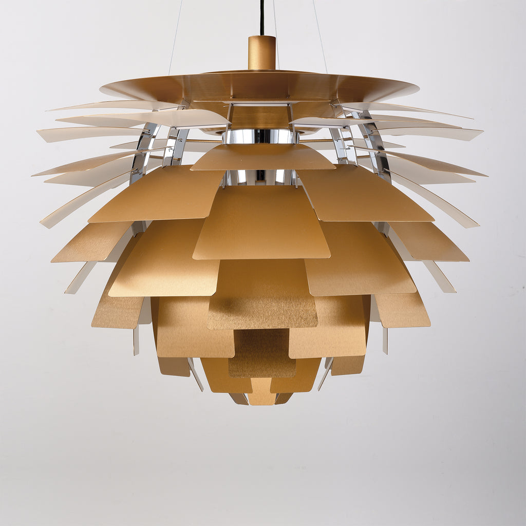 Thistle Chandelier - Brushed Antique Brass - Poul Henningsen Style - 3 Sizes
