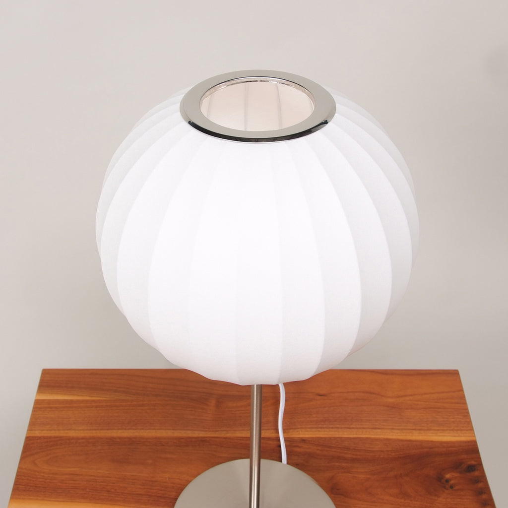 George Nelson Style: Bubble Table Lamp - Chrome Base