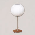 Bubble Table Lamp - George Nelson Style - Walnut or Chrome Base