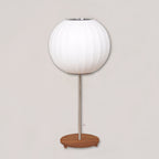 Bubble Table Lamp - George Nelson Style - Walnut or Chrome Base